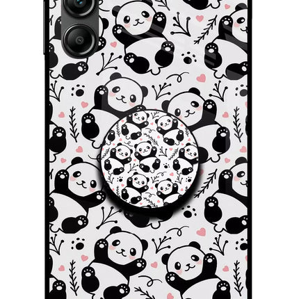 Cute Panda Samsung A14 5G Glass Case