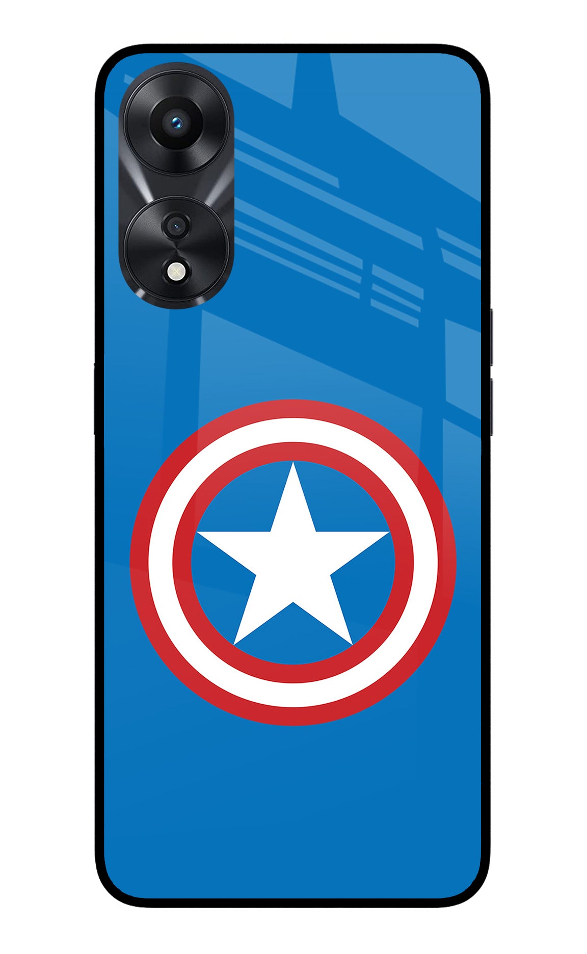 Captain America Logo Oppo A78 5G Glass Case