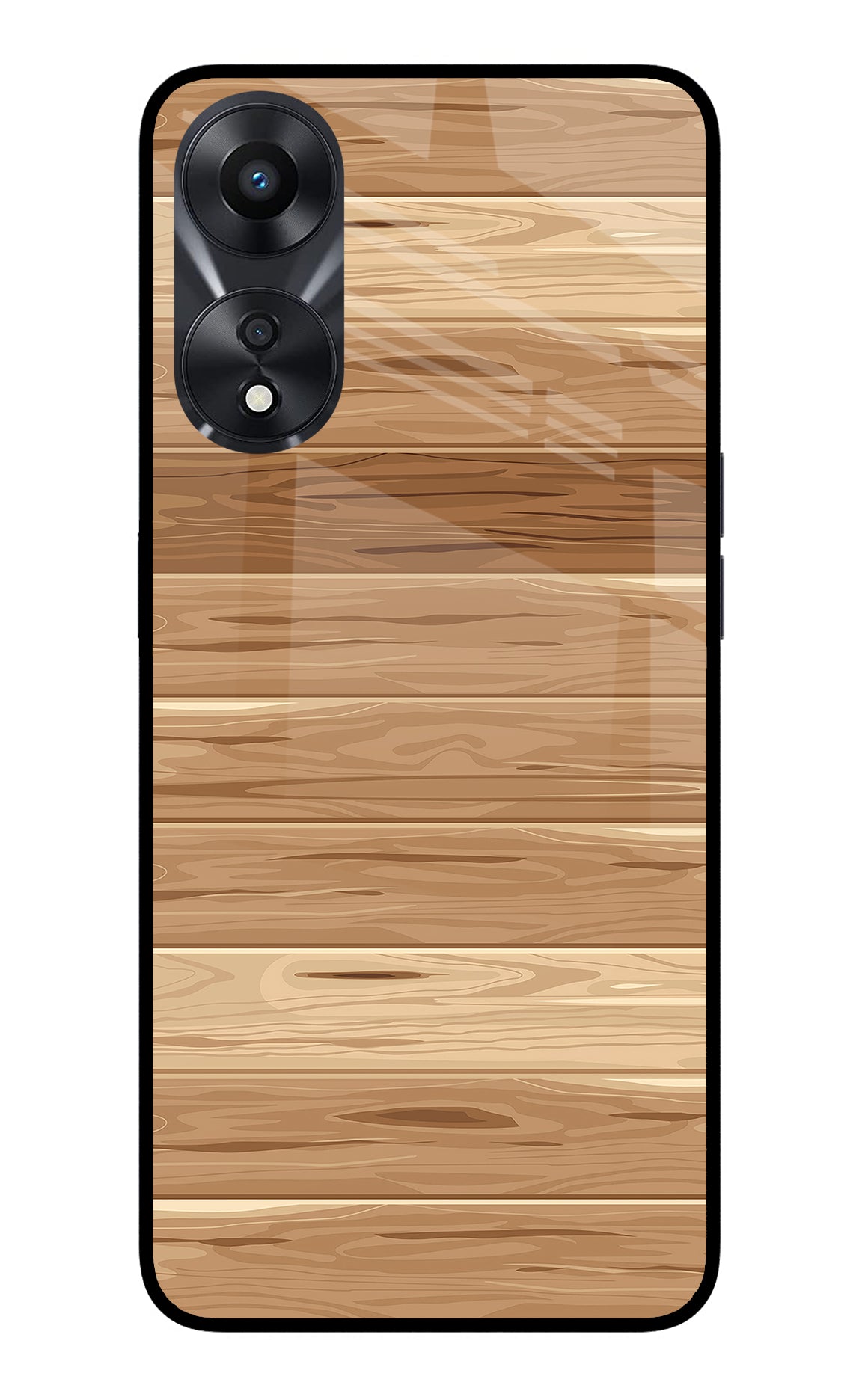Wooden Vector Oppo A78 5G Glass Case