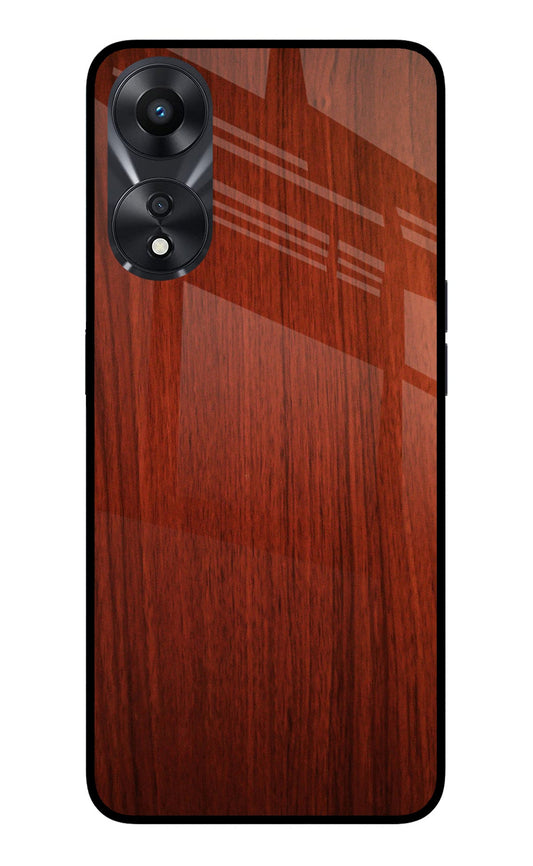 Wooden Plain Pattern Oppo A78 5G Glass Case