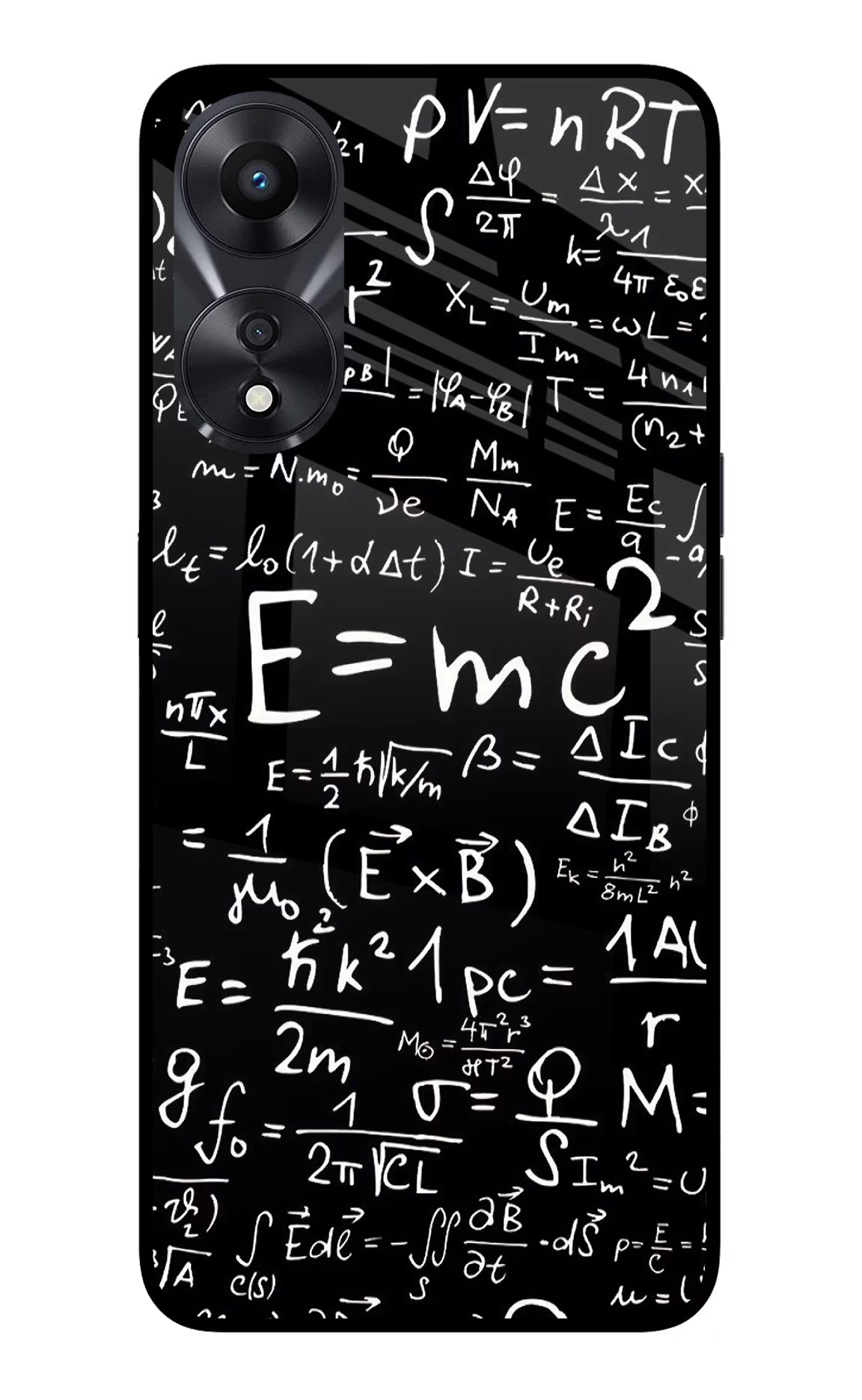 Physics Formula Oppo A78 5G Glass Case Back Cover by Casekaro
