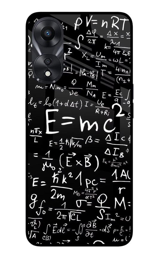 Physics Formula Oppo A78 5G Glass Case