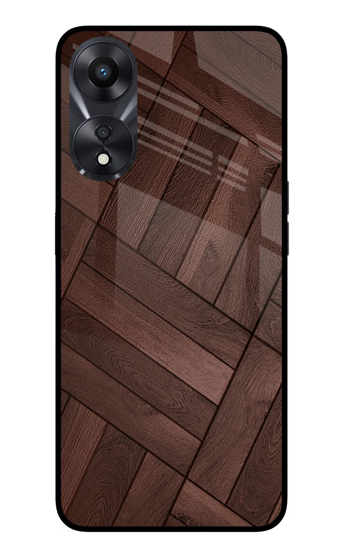 Wooden Texture Design Oppo A78 5G Glass Case