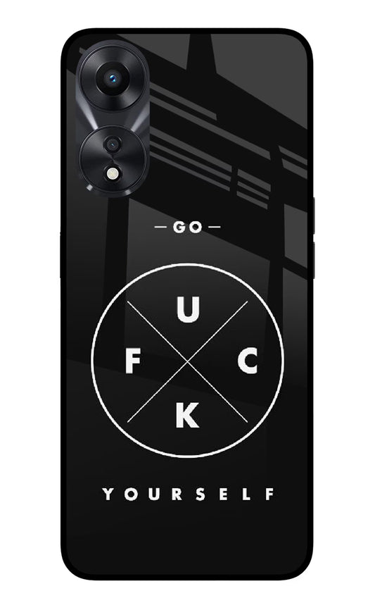 Go Fuck Yourself Oppo A78 5G Glass Case