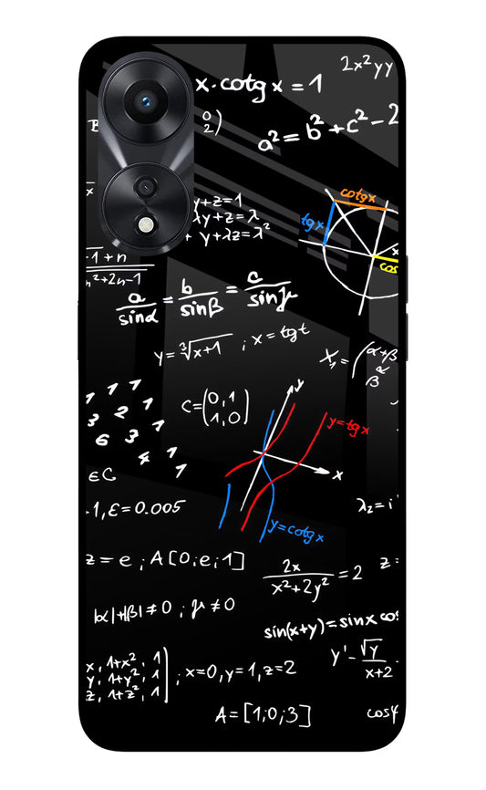 Mathematics Formula Oppo A78 5G Glass Case