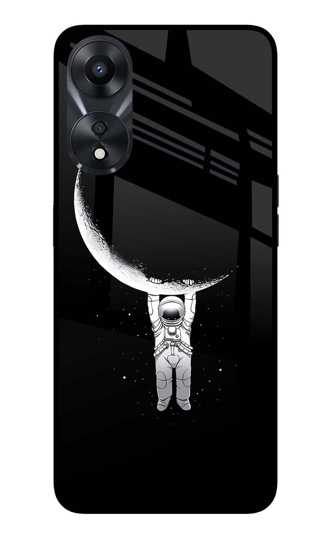 Moon Space Oppo A78 5G Glass Case Back Cover by Casekaro