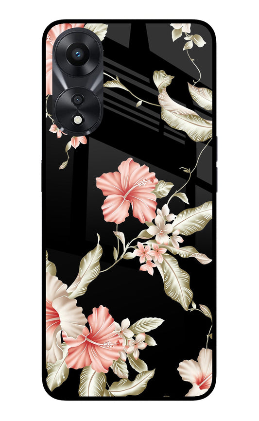 Flowers Oppo A78 5G Glass Case