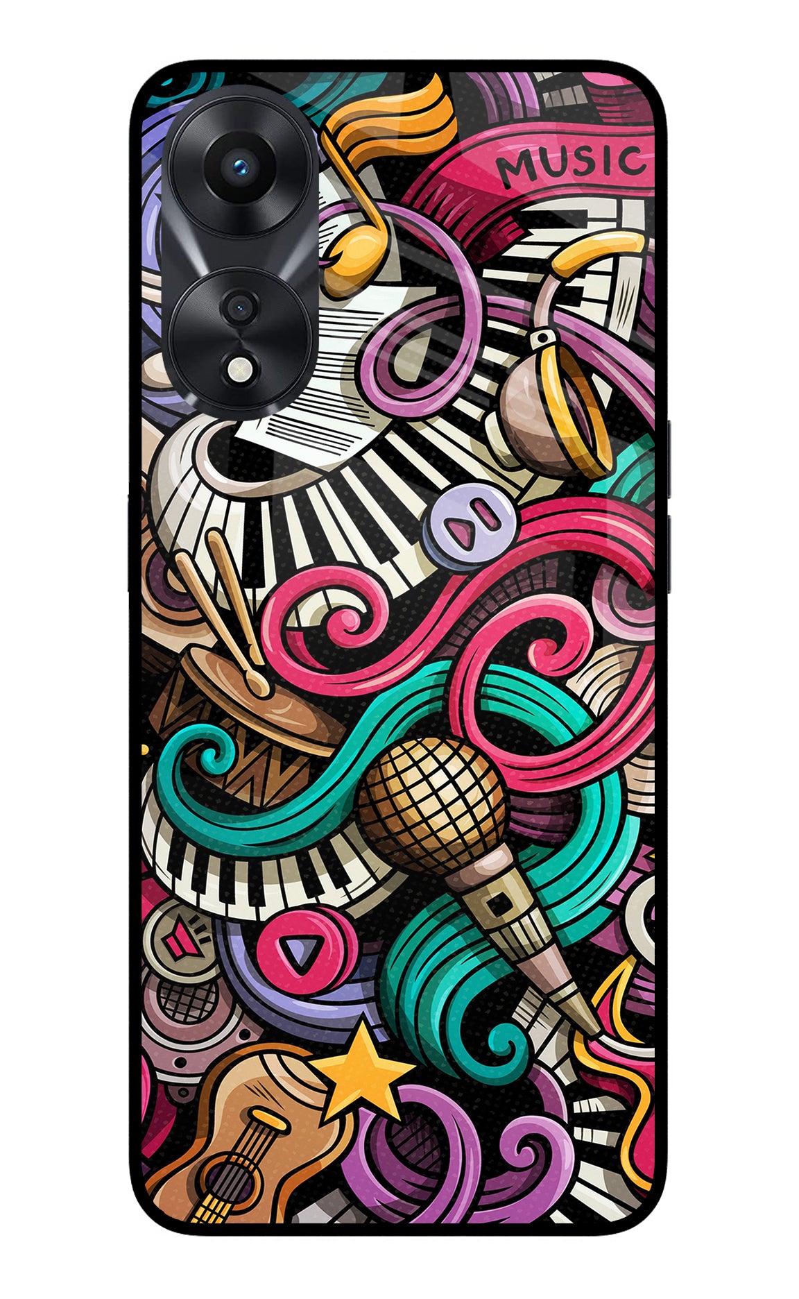 Music Abstract Oppo A78 5G Back Cover