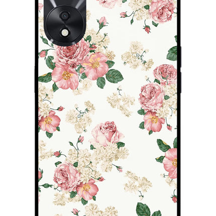 Flowers Oppo A78 5G Glass Case Back Cover by Casekaro