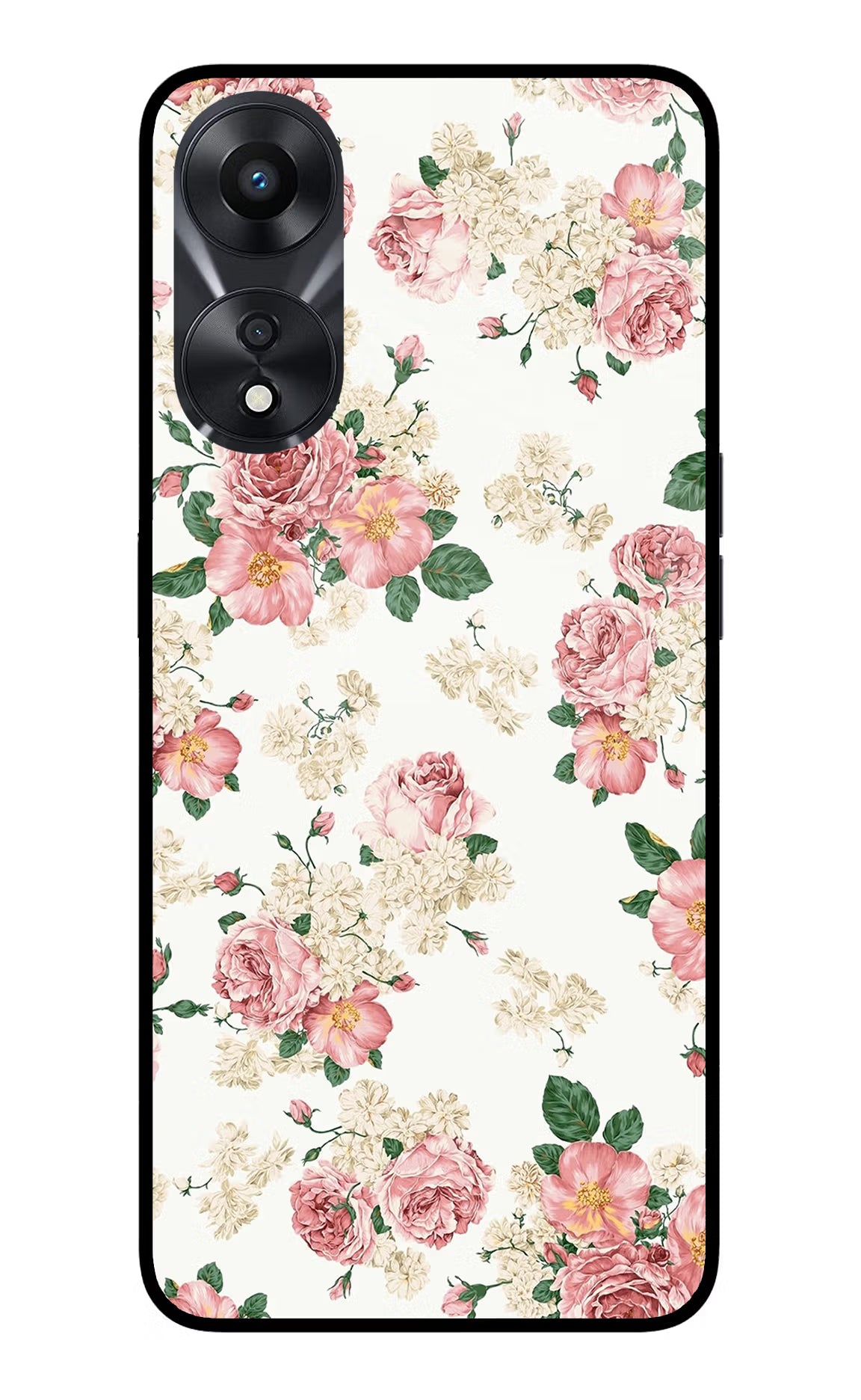 Flowers Oppo A78 5G Glass Case Back Cover by Casekaro