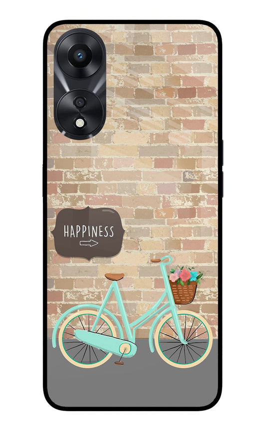 Happiness Artwork Oppo A78 5G Glass Case