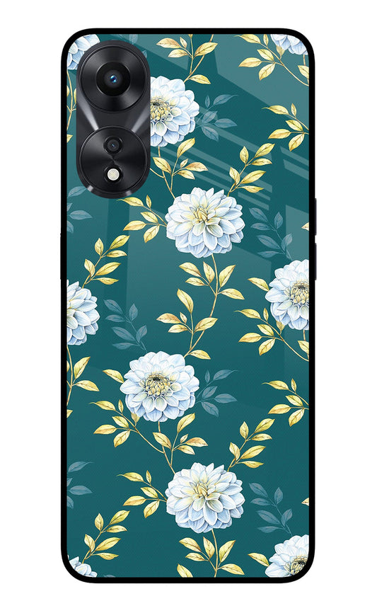 Flowers Oppo A78 5G Glass Case
