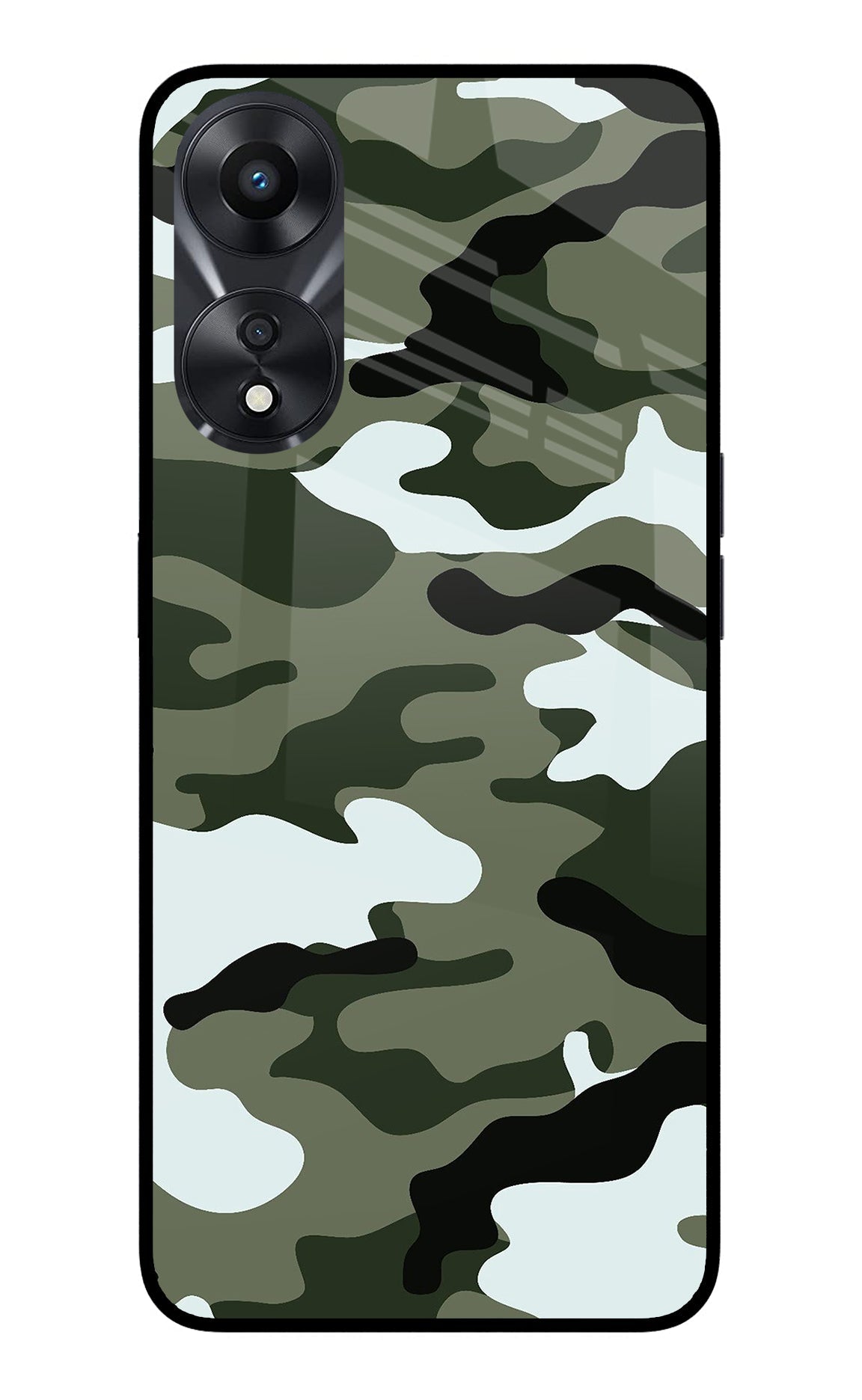 Camouflage Oppo A78 5G Glass Case