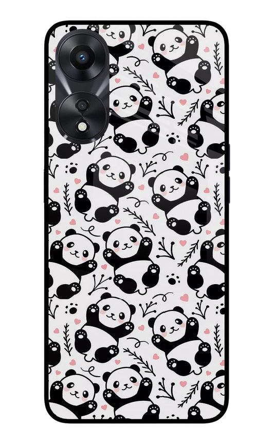 Cute Panda Oppo A78 5G Glass Case