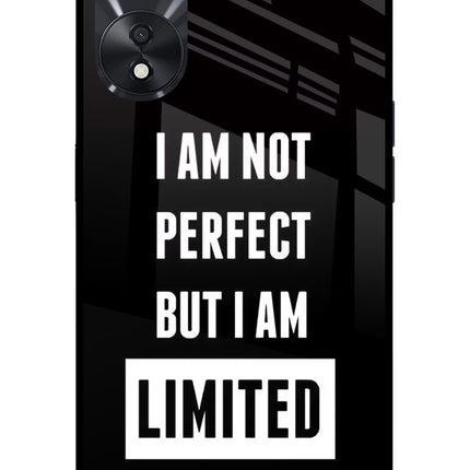 I Am Not Perfect But I Am Limited Edition Oppo A78 5G Glass Case Back Cover by Casekaro