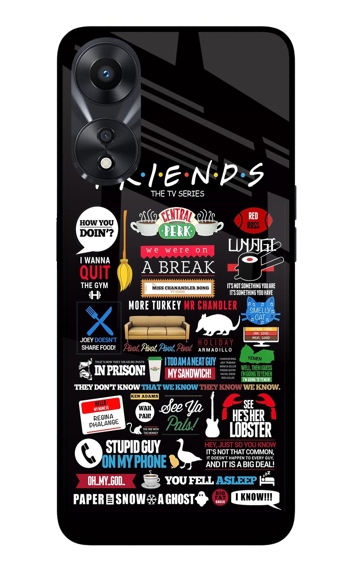 FRIENDS Oppo A78 5G Glass Case