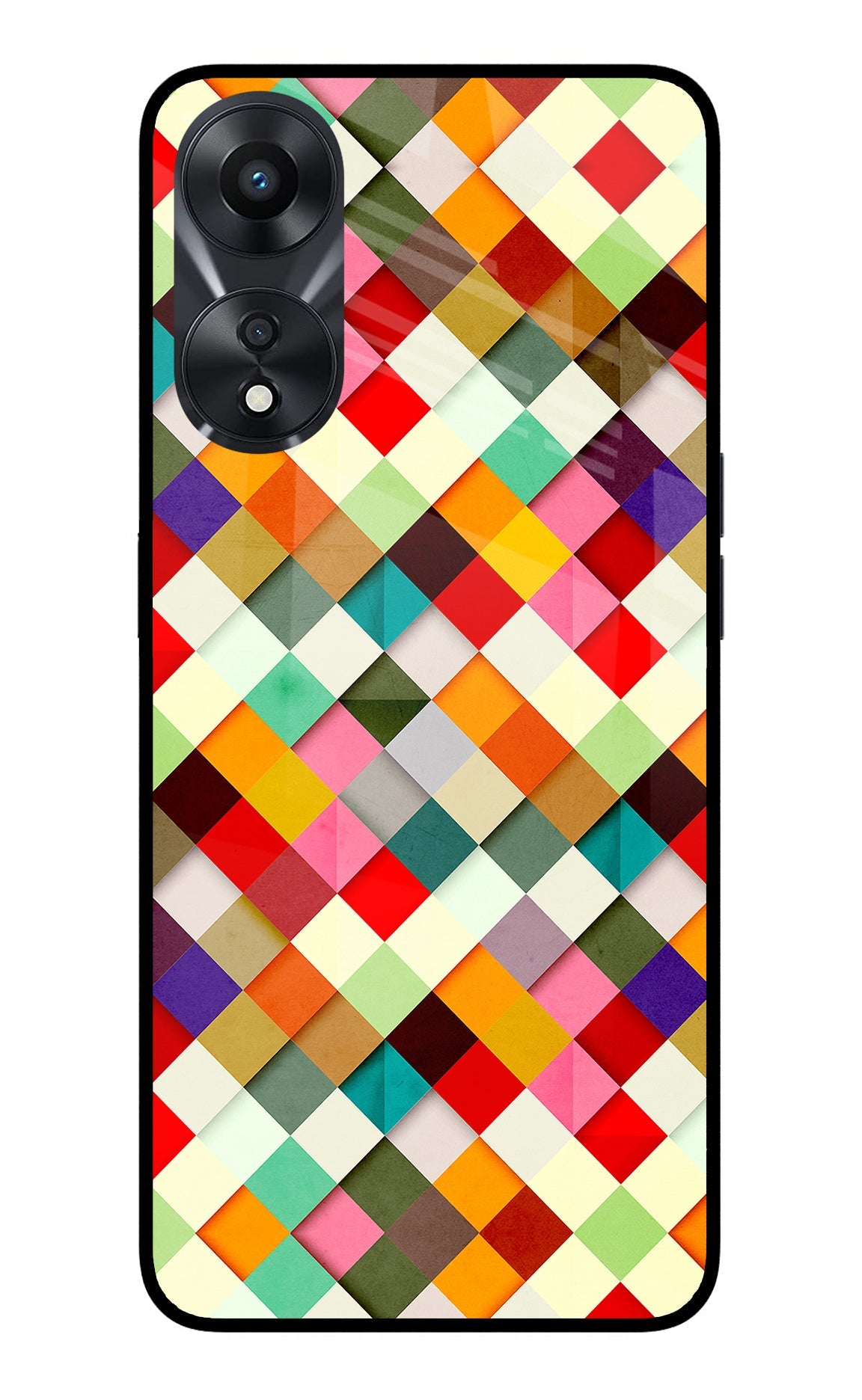 Geometric Abstract Colorful Oppo A78 5G Back Cover