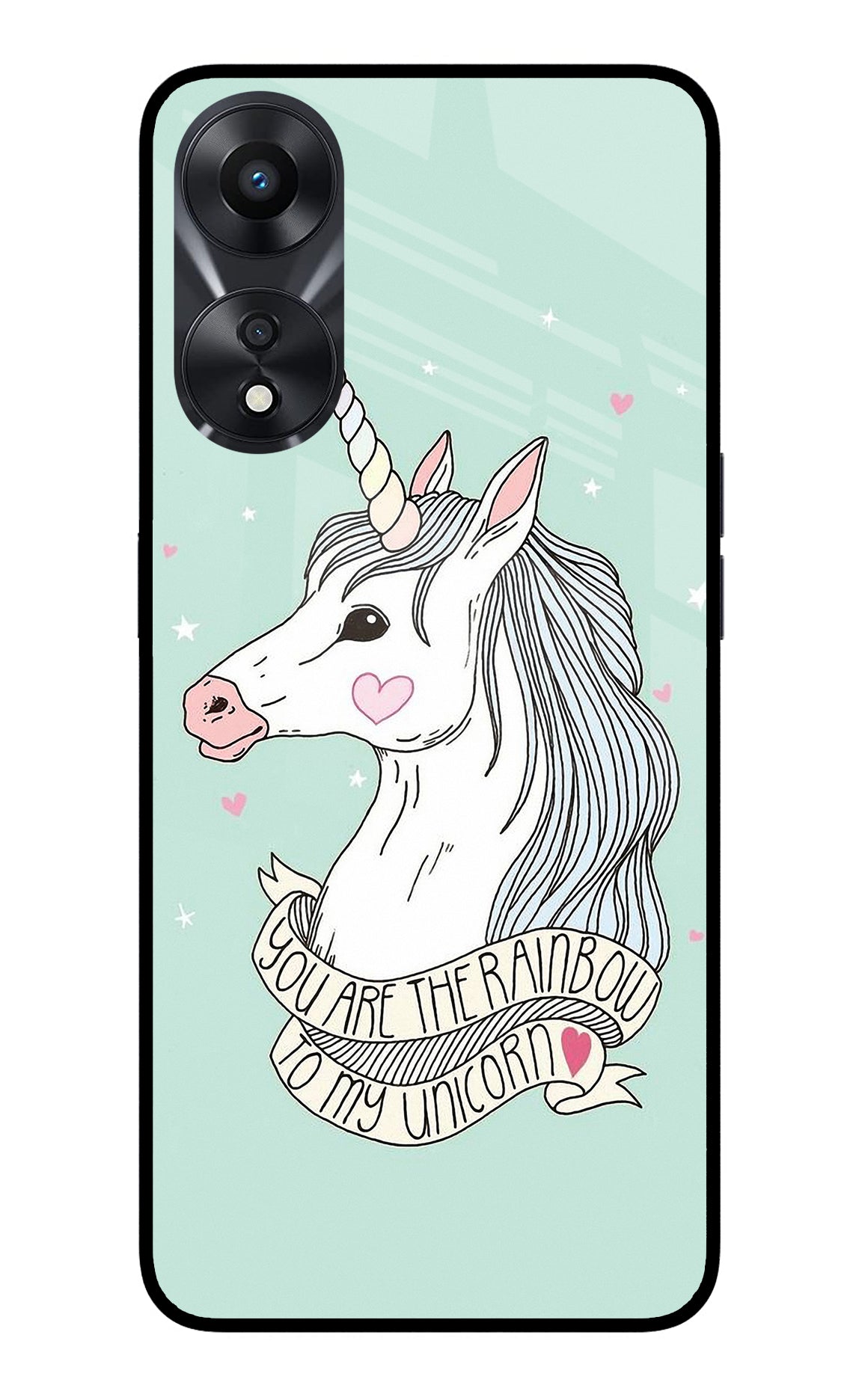 Unicorn Wallpaper Oppo A78 5G Glass Case