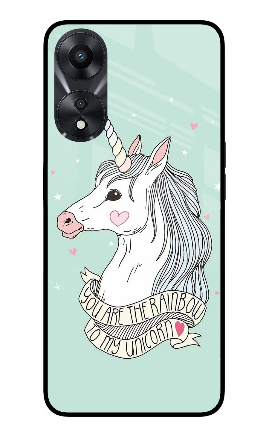 Unicorn Wallpaper Oppo A78 5G Back Cover, Glass case