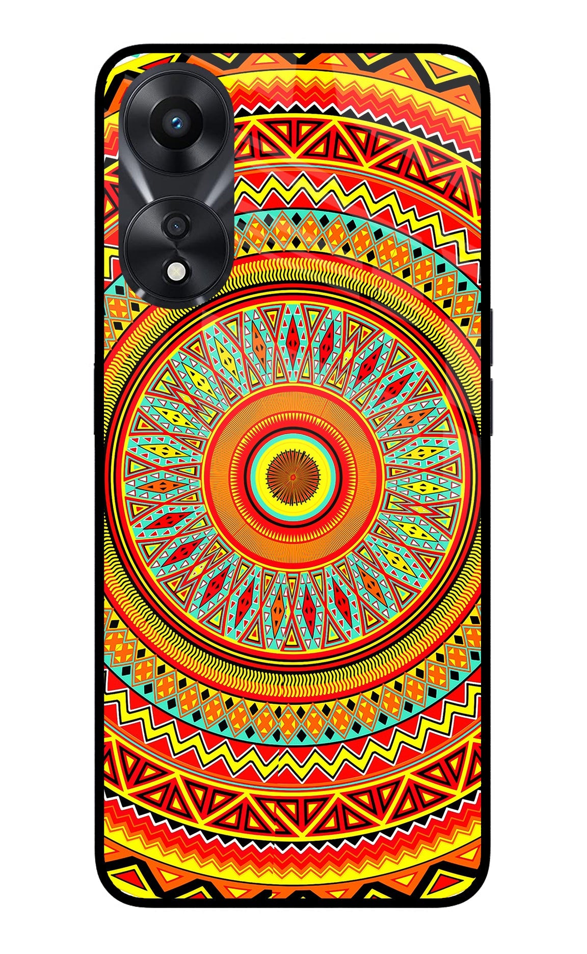 Mandala Pattern Oppo A78 5G Glass Case