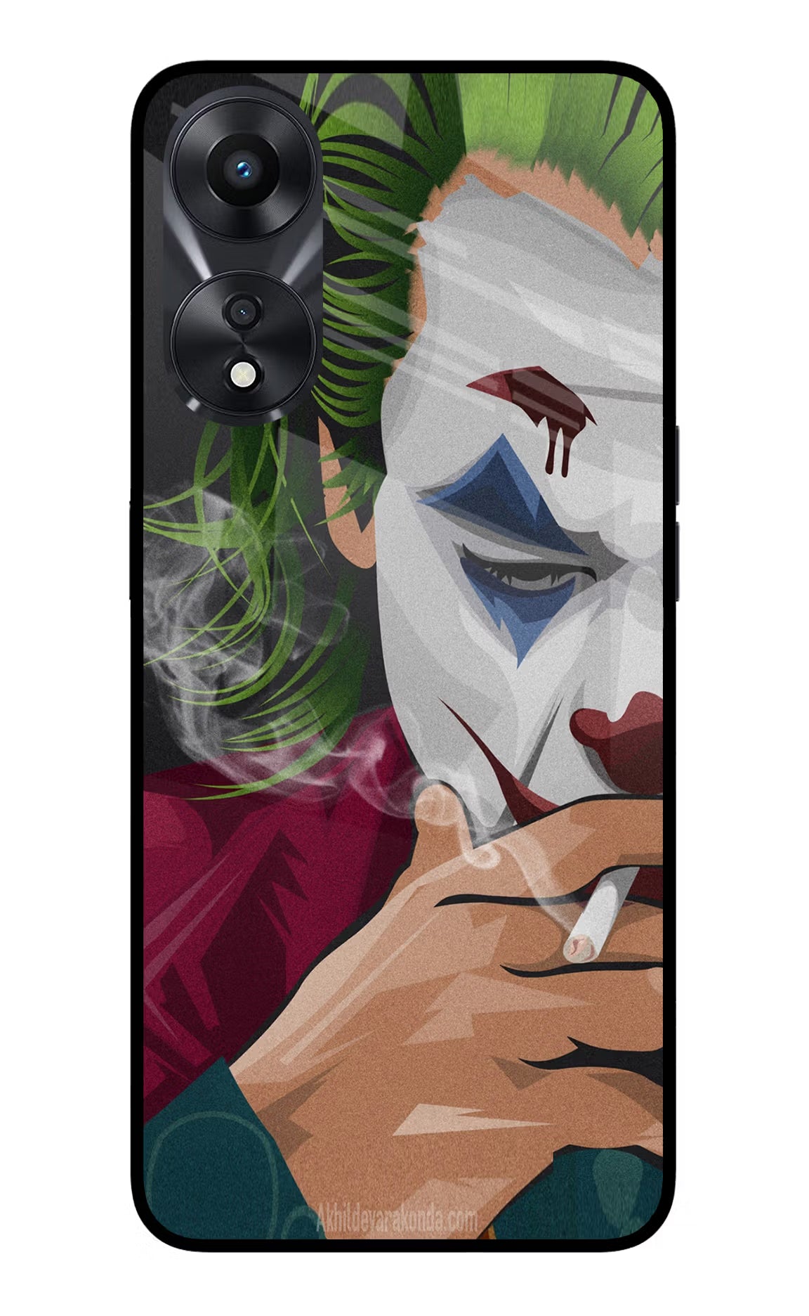 Joker Smoking Oppo A78 5G Glass Case Back Cover by Casekaro