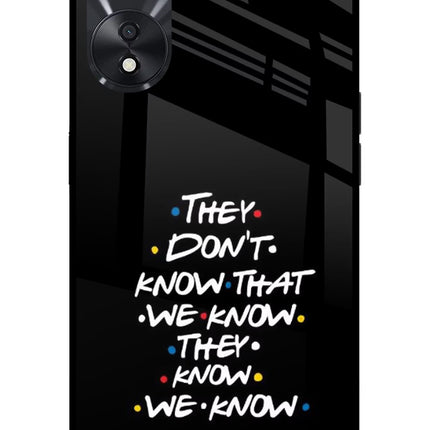 FRIENDS Dialogue Oppo A78 5G Glass Case Back Cover by Casekaro