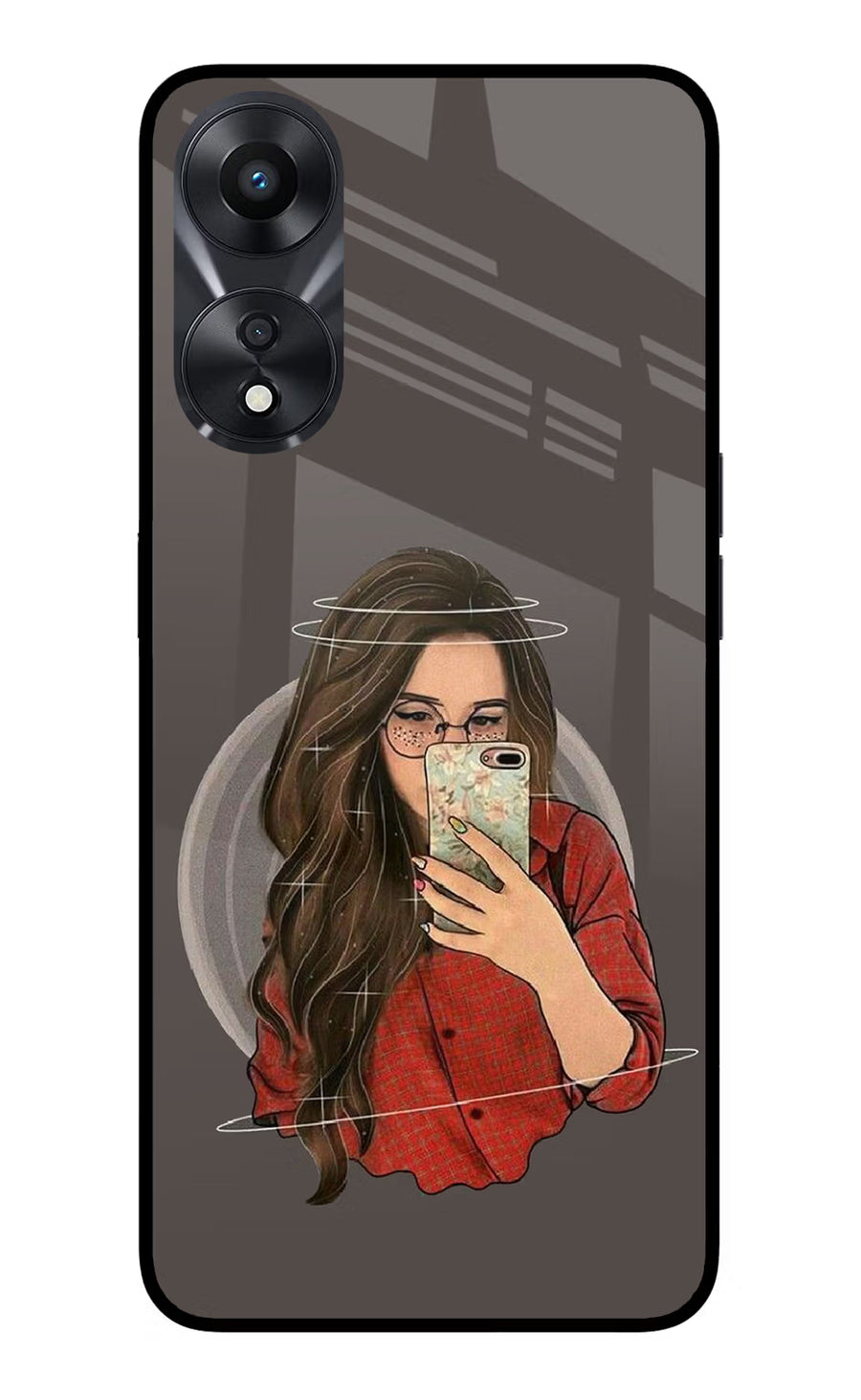 Selfie Queen Oppo A78 5G Back Cover, Glass case