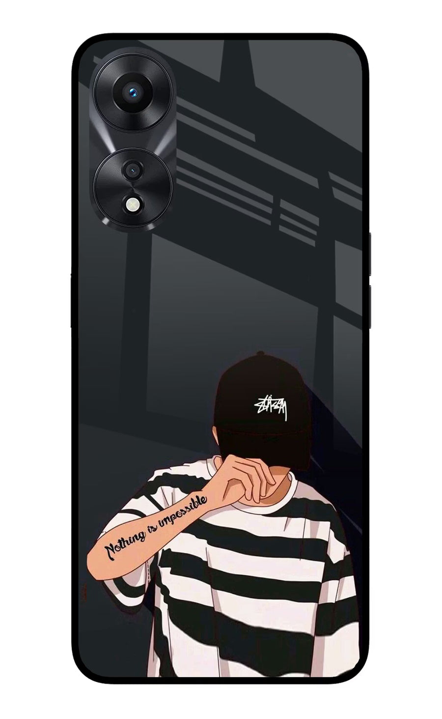 Aesthetic Boy Oppo A78 5G Back Cover, Glass case