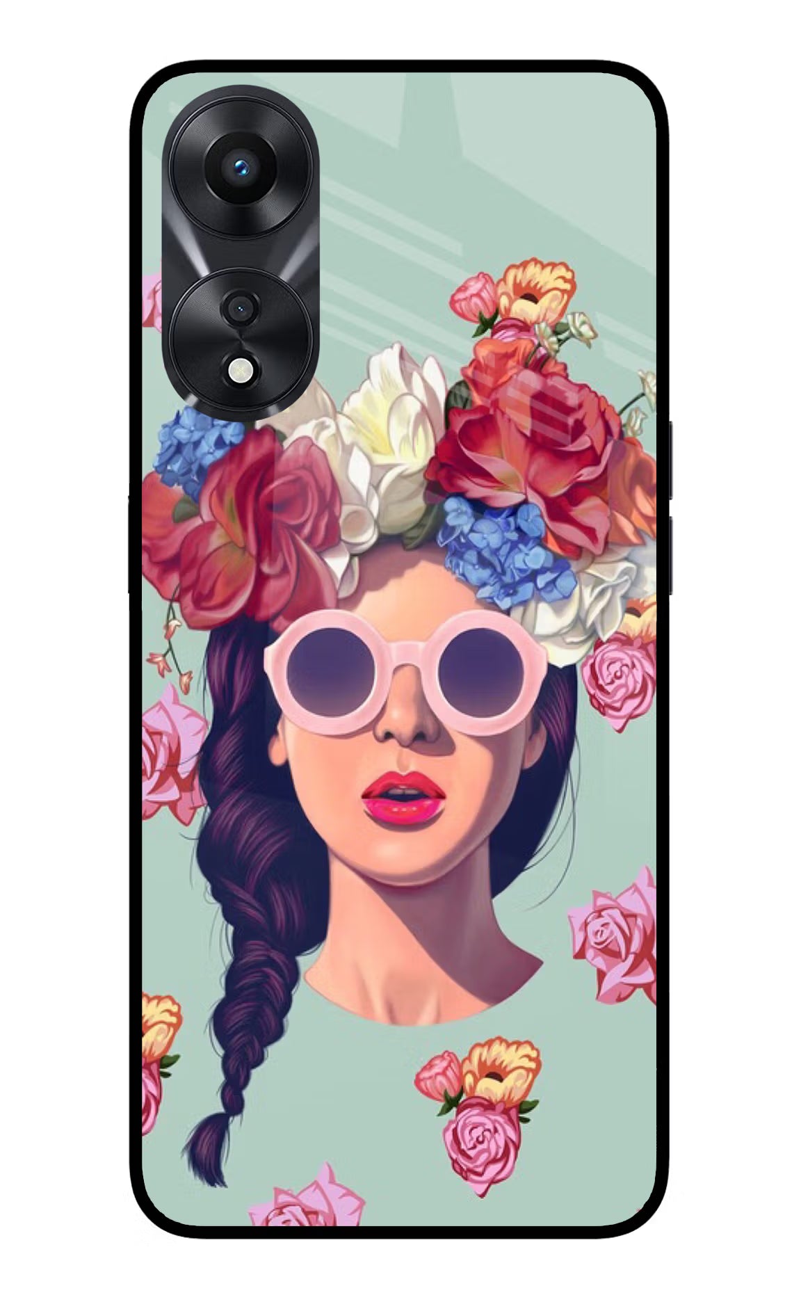 Pretty Girl Oppo A78 5G Glass Case Back Cover by Casekaro