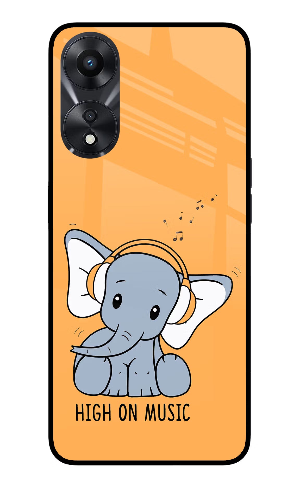 High On Music Oppo A78 5G Glass Case