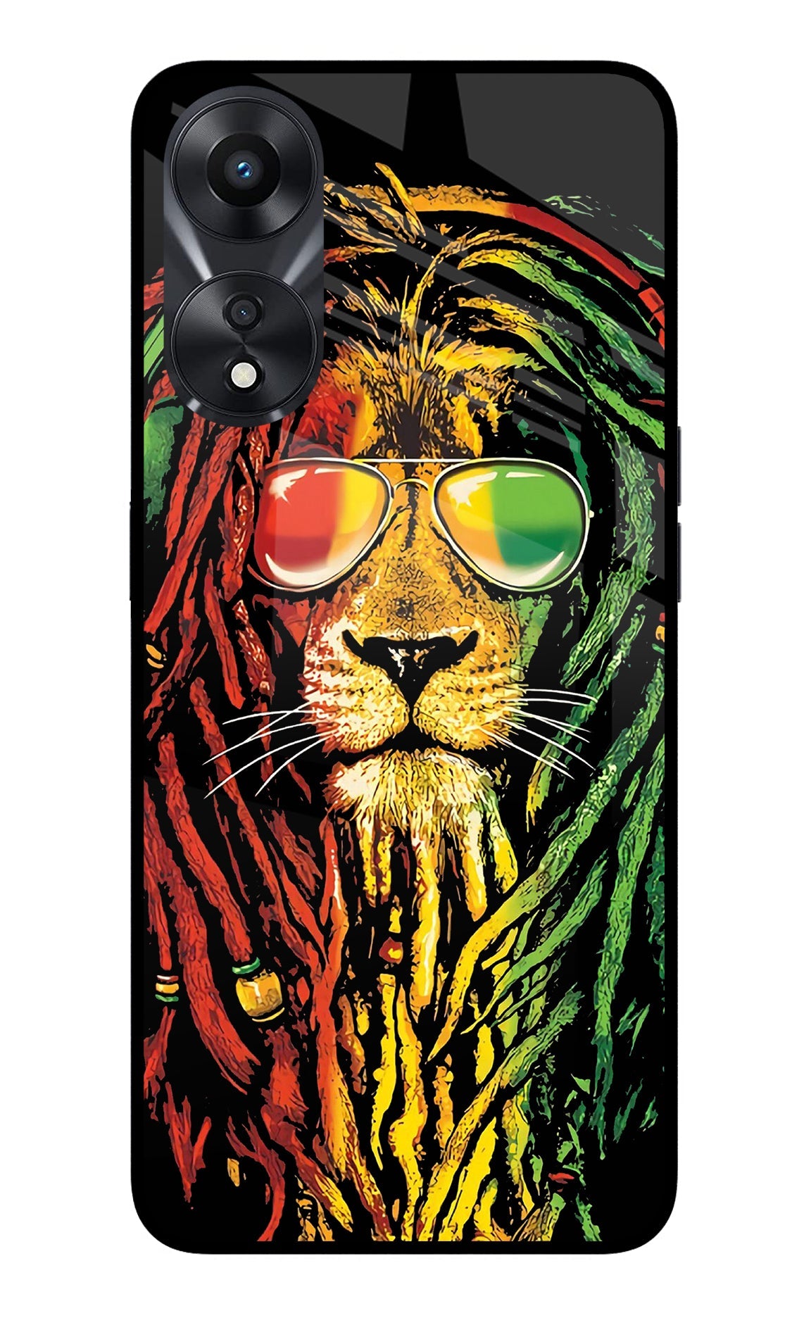 Rasta Lion Oppo A78 5G Glass Case