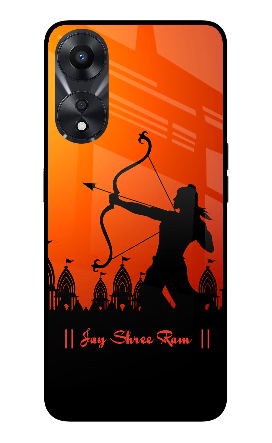 Lord Ram - 4 Oppo A78 5G Glass Case Back Cover by Casekaro