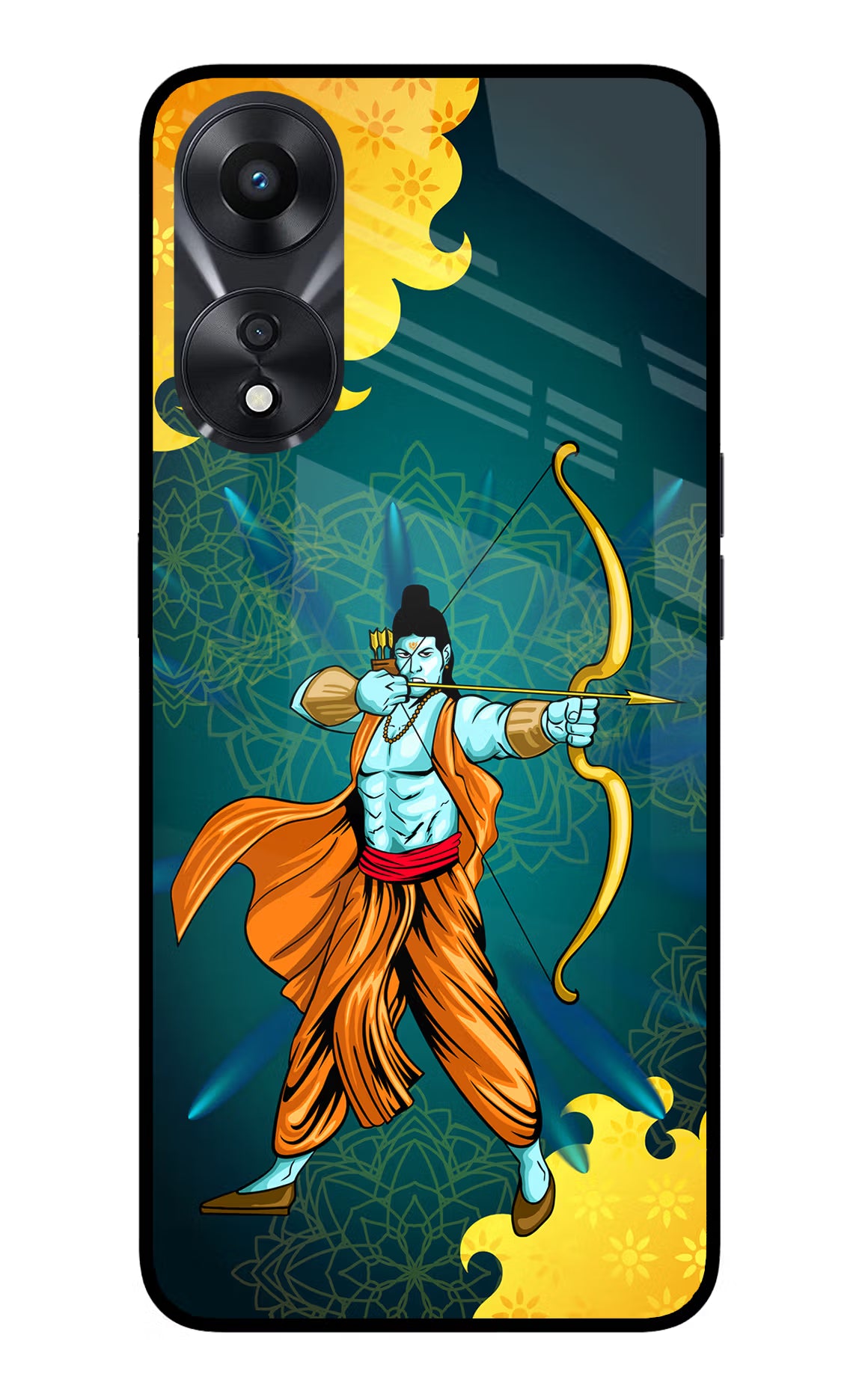 Lord Ram - 6 Oppo A78 5G Glass Case Back Cover by Casekaro