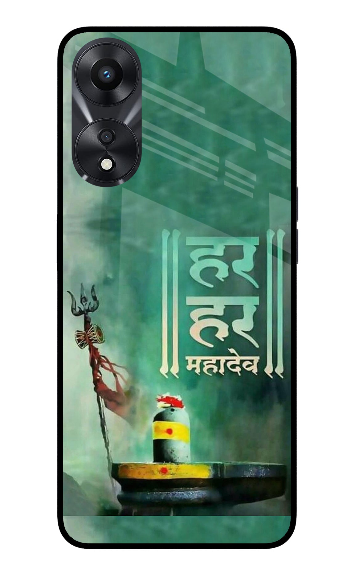 Har Har Mahadev Shivling Oppo A78 5G Glass Case