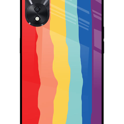 Rainbow Oppo A78 5G Glass Case Back Cover by Casekaro