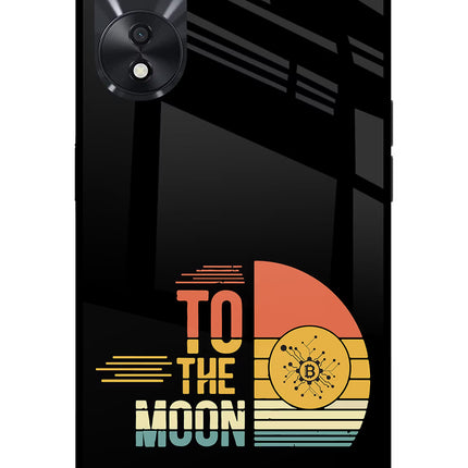 To the Moon Oppo A78 5G Glass Case Back Cover by Casekaro