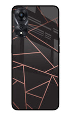 Geometric Pattern Oppo A78 5G Glass Case Back Cover by Casekaro