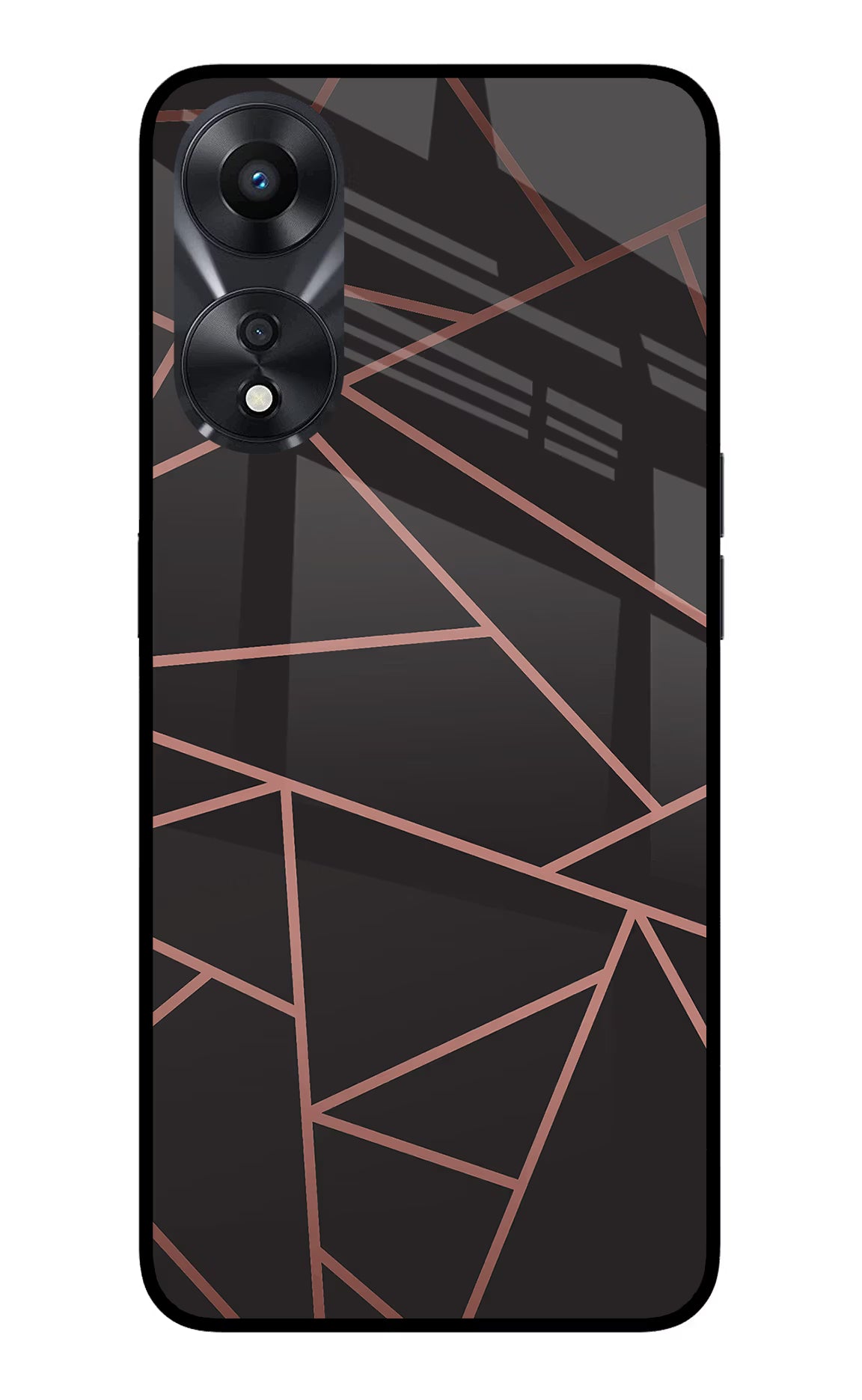 Geometric Pattern Oppo A78 5G Glass Case Back Cover by Casekaro