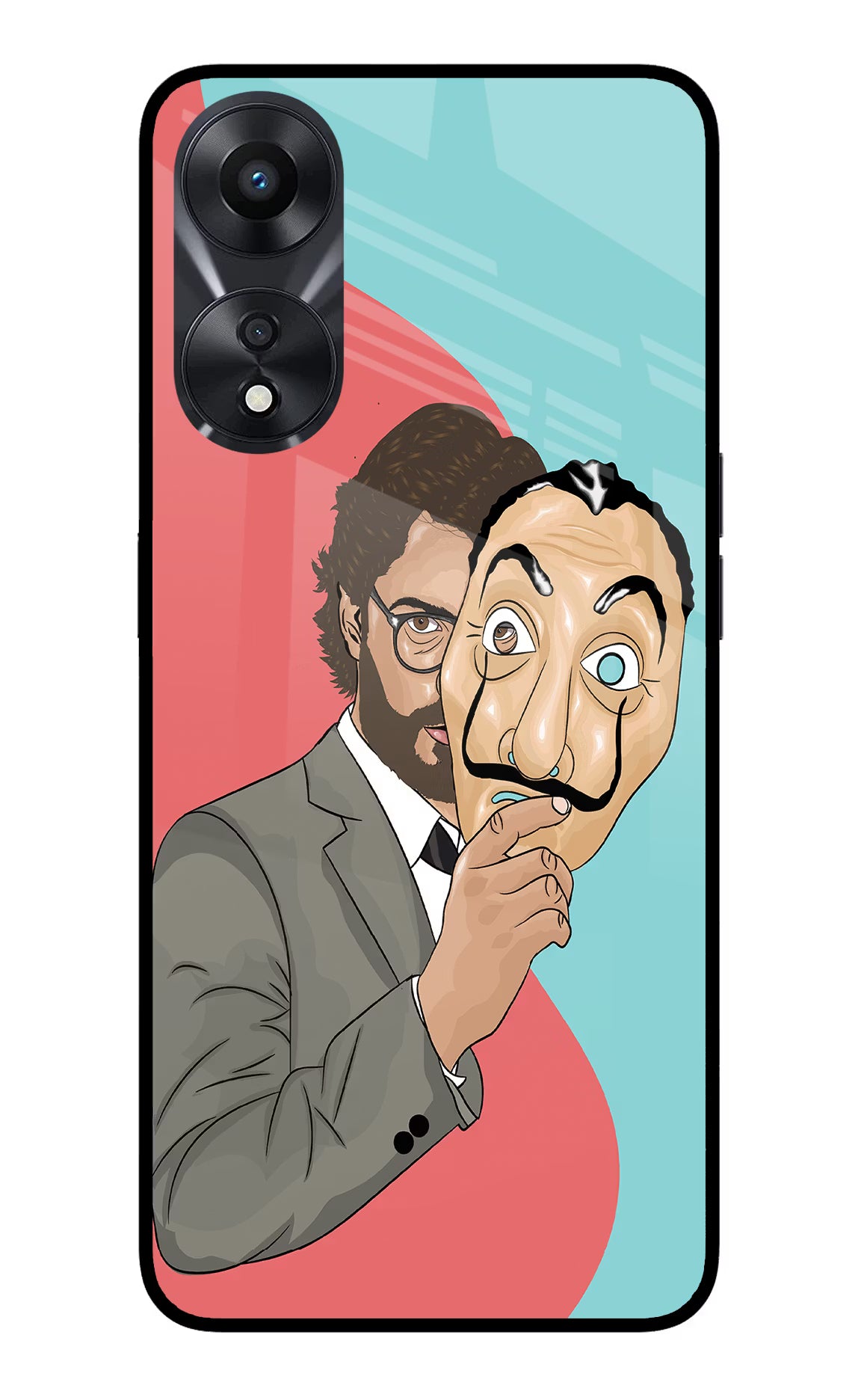 Professor Oppo A78 5G Glass Case Back Cover by Casekaro