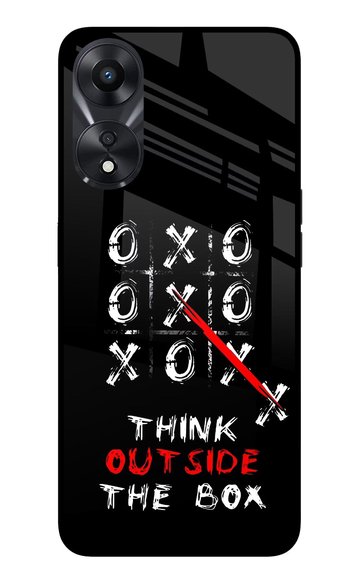 Think out of the BOX Oppo A78 5G Glass Case Back Cover by Casekaro