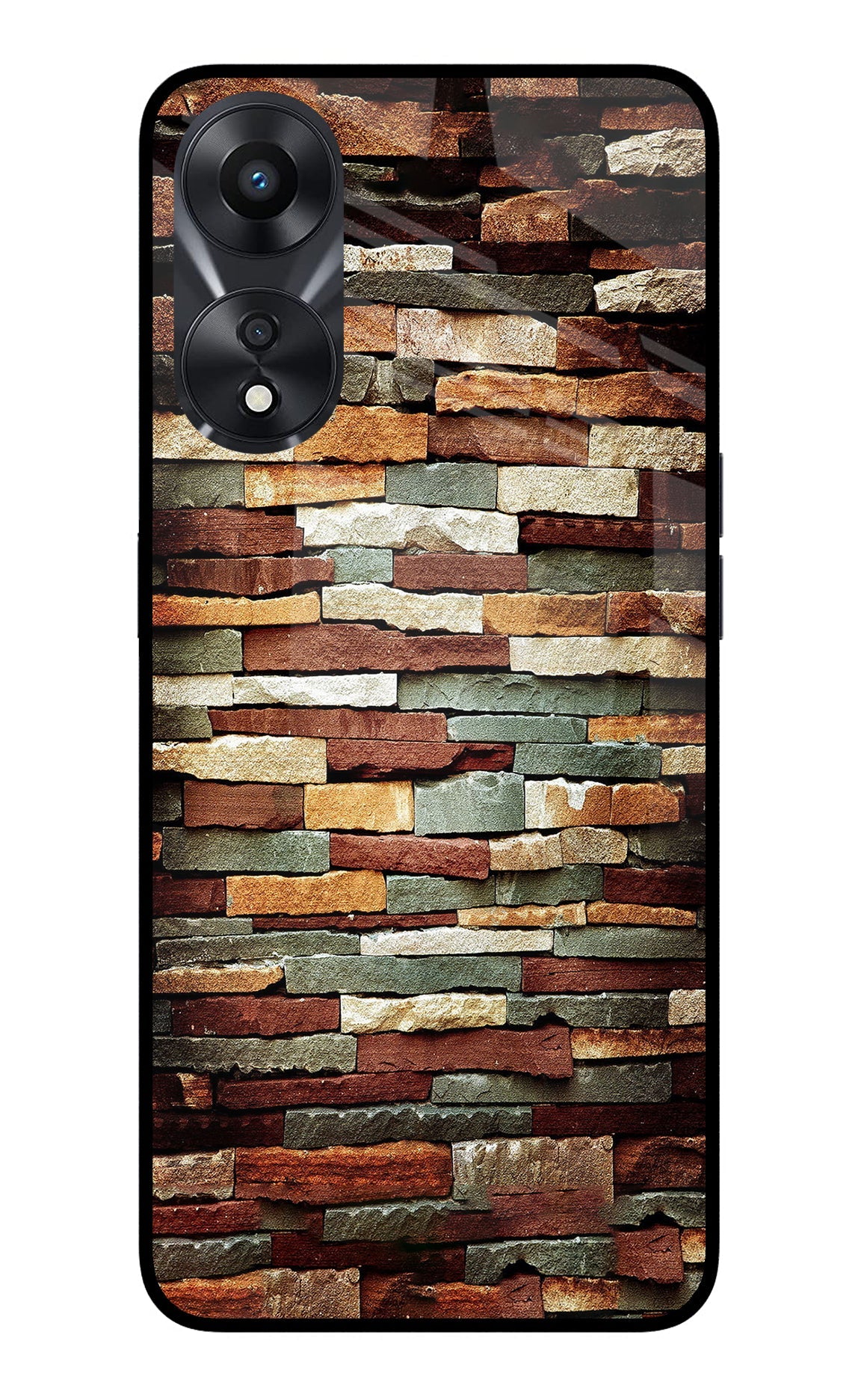 Bricks Pattern Oppo A78 5G Back Cover