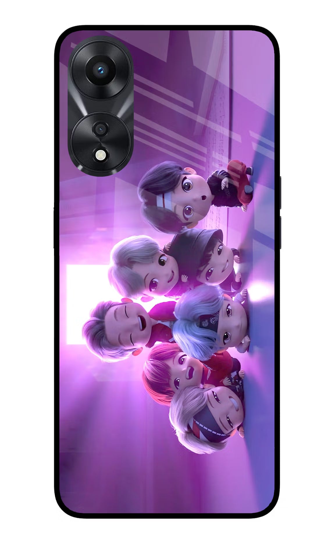 BTS Chibi Oppo A78 5G Glass Case