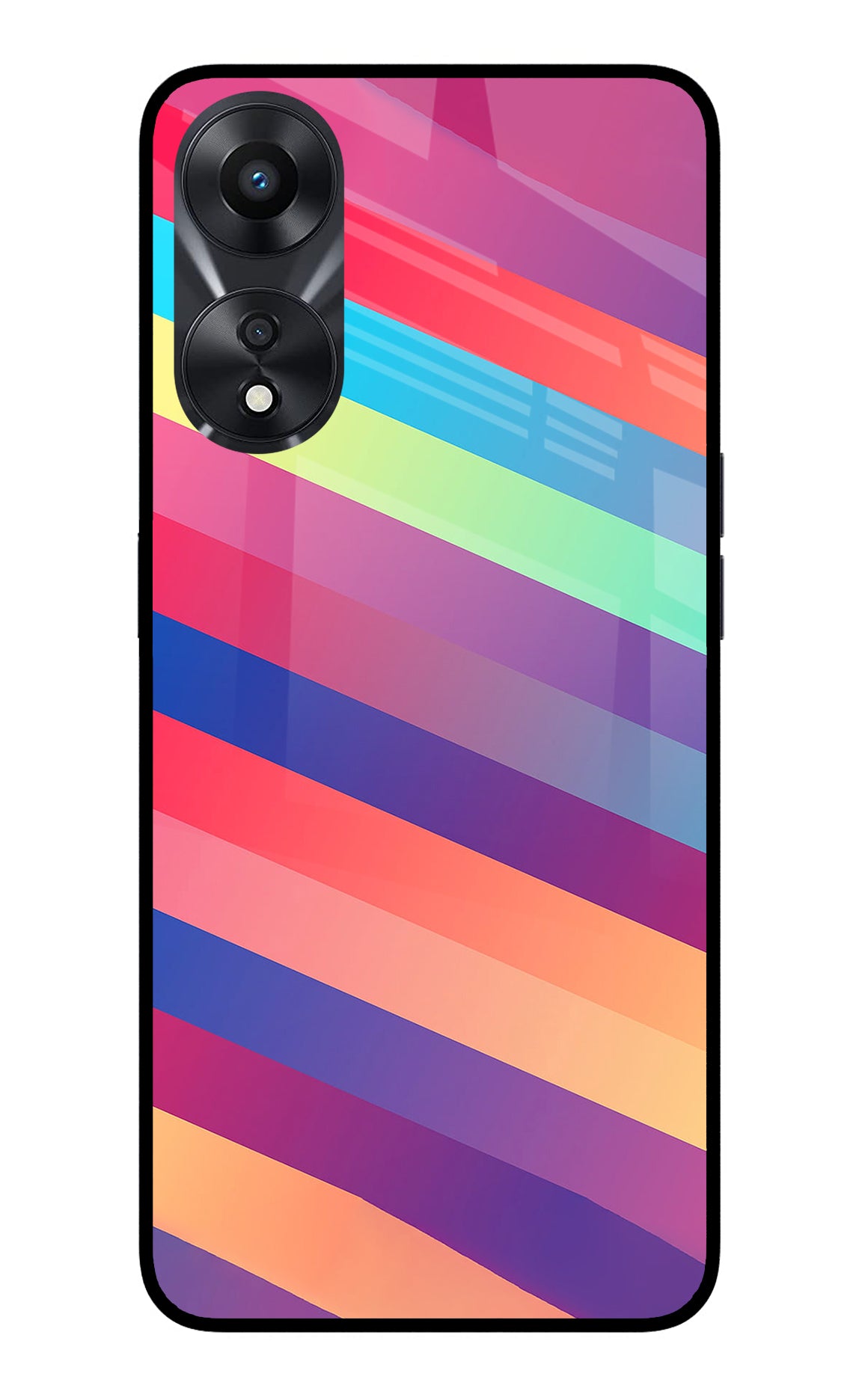 Stripes color Oppo A78 5G Back Cover