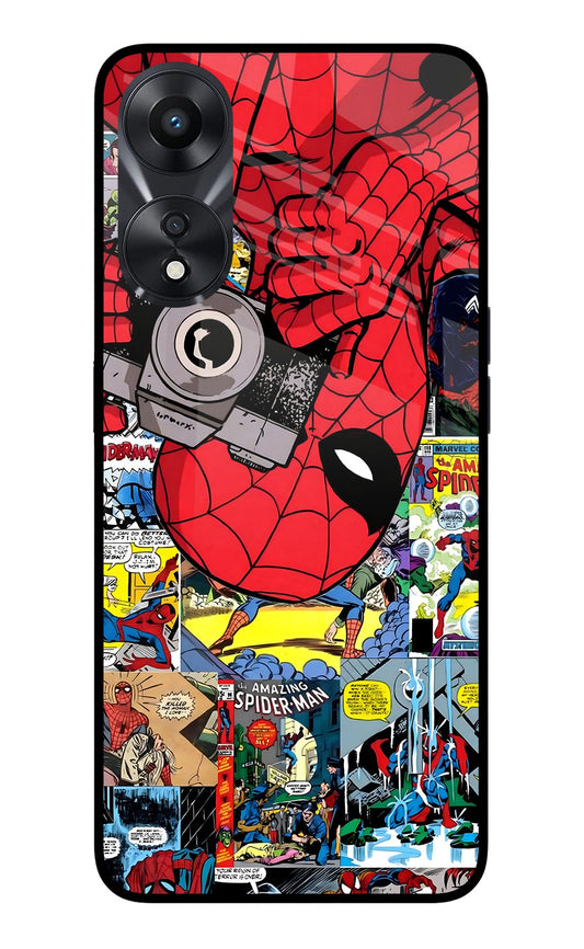 Spider Man Oppo A78 5G Glass Case