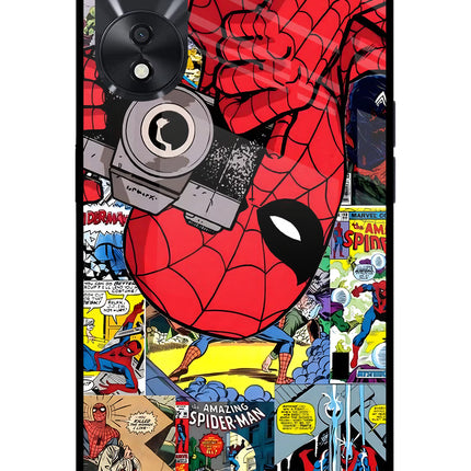Spider Man Oppo A78 5G Glass Case Back Cover by Casekaro