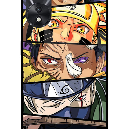 Naruto Character Oppo A78 5G Glass Case Back Cover by Casekaro
