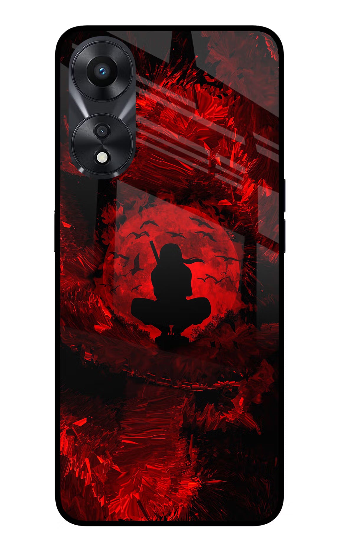 Itachi Uchiha Oppo A78 5G Glass Case Back Cover by Casekaro