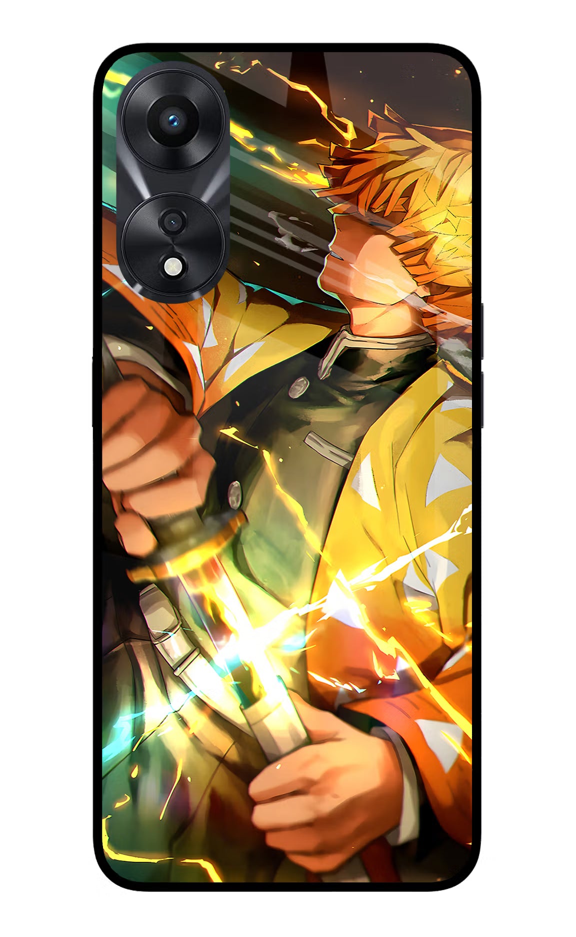 Demon Slayer Oppo A78 5G Glass Case Back Cover by Casekaro