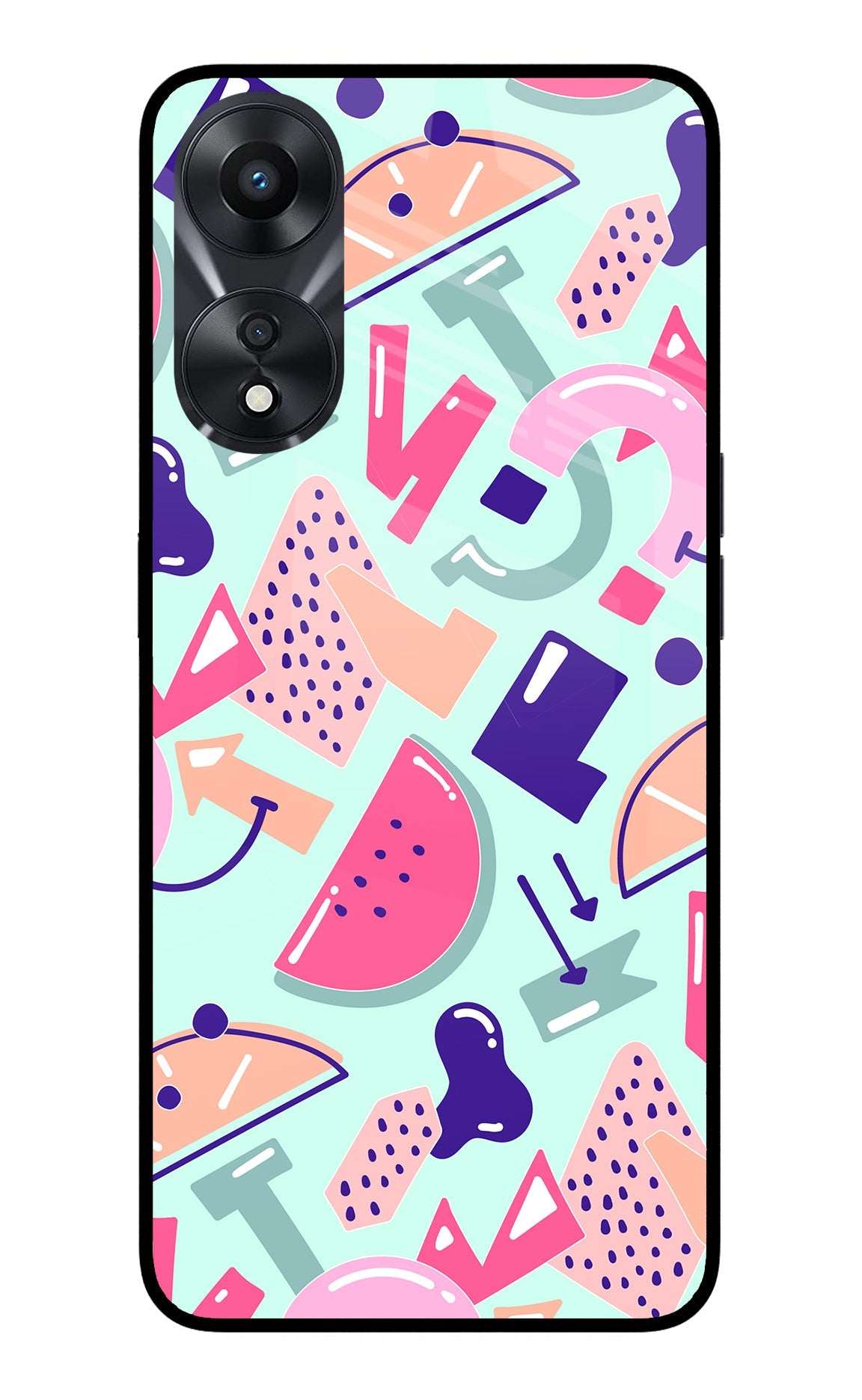 Doodle Pattern Oppo A78 5G Back Cover