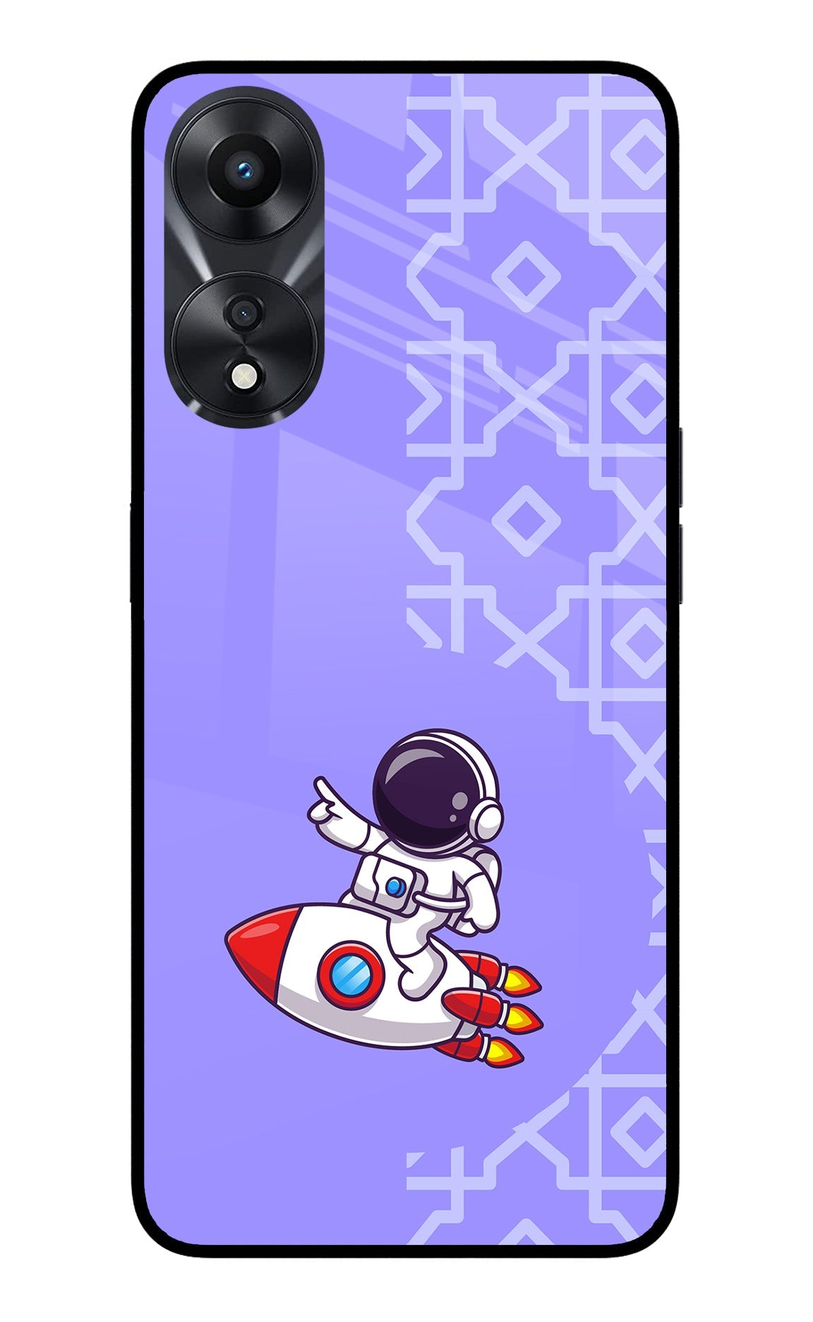 Cute Astronaut Oppo A78 5G Glass Case